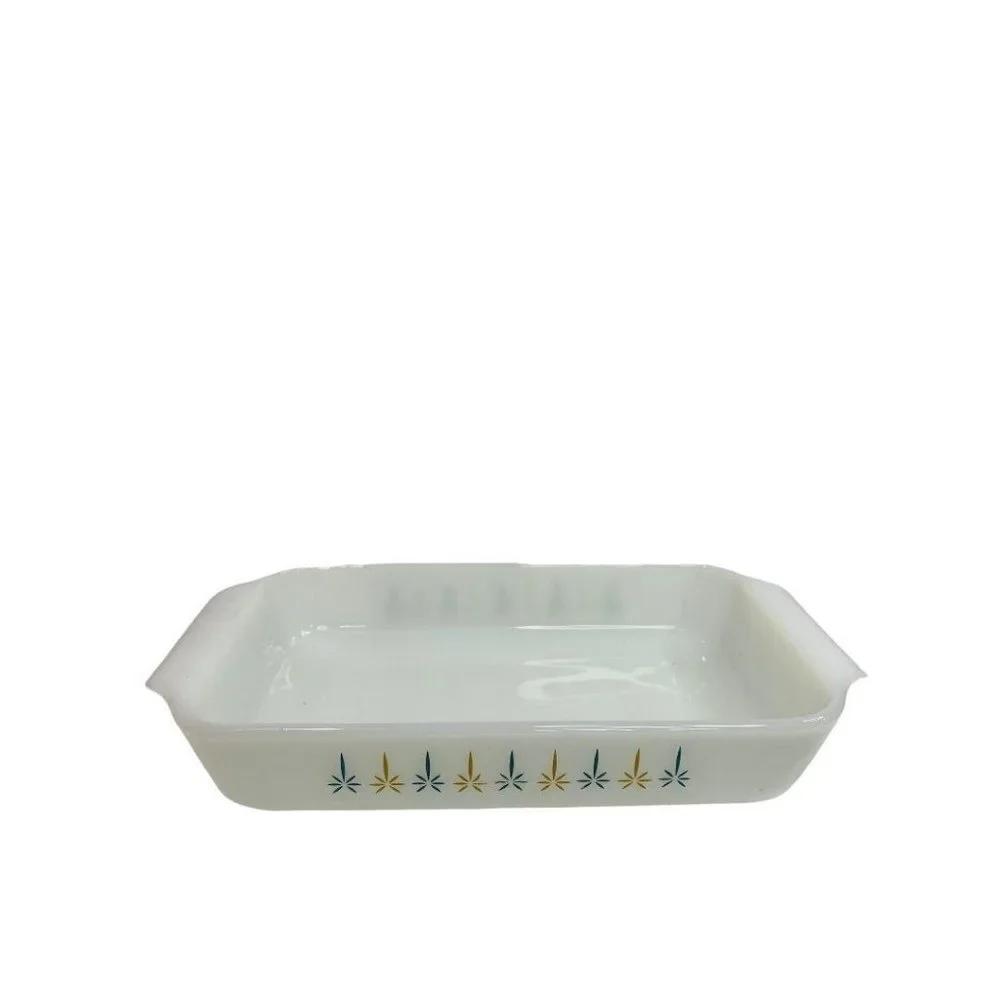 Anchor Hocking Fire-King 1 1/2 Quart USA Candle Glow #432 Baking Dish‎